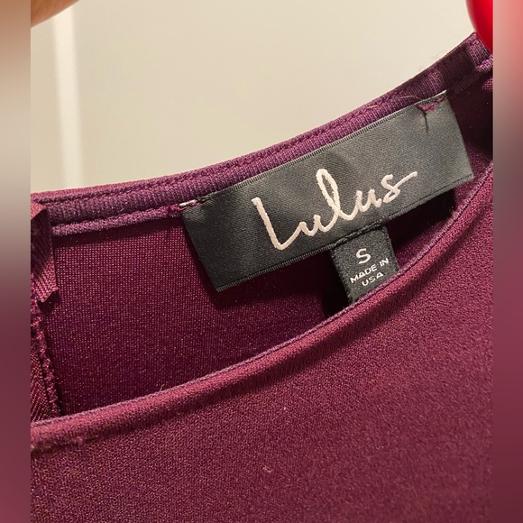 Asymmetrical ruffle skirt Lulu's dress maroon - Picture 3 of 3